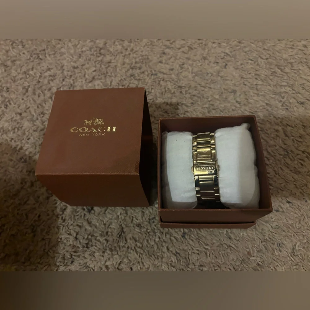 Coach Gold-Tone Rectangular Women's Watch - Picture 3 of 3